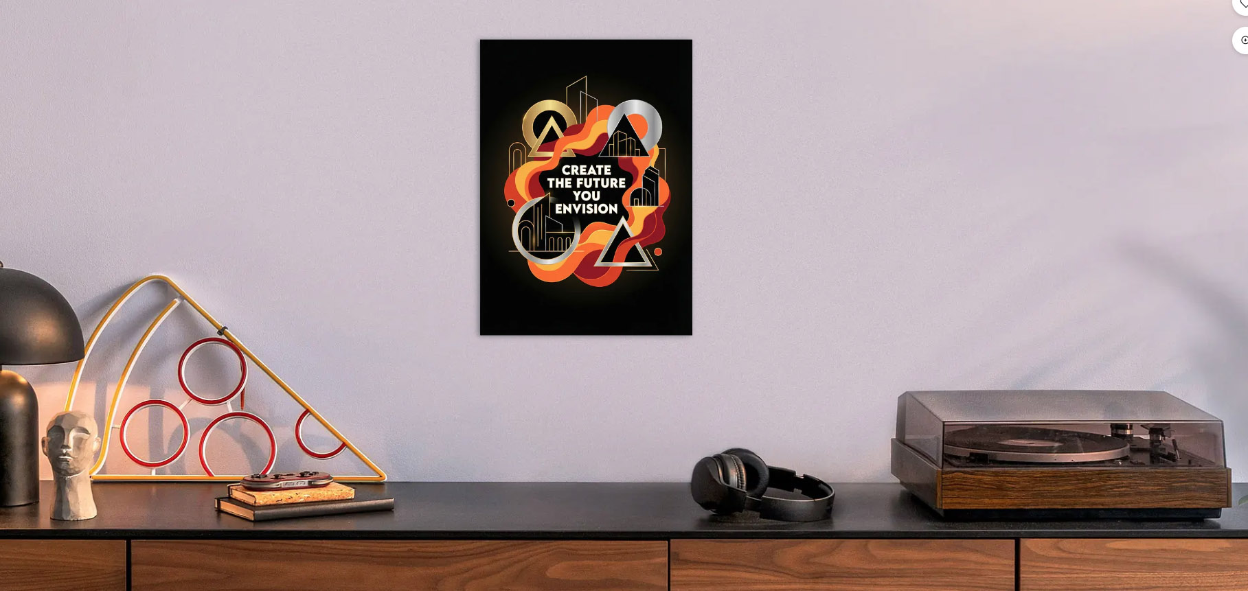 Create the Future You Envision — metal poster wall art by Lineer